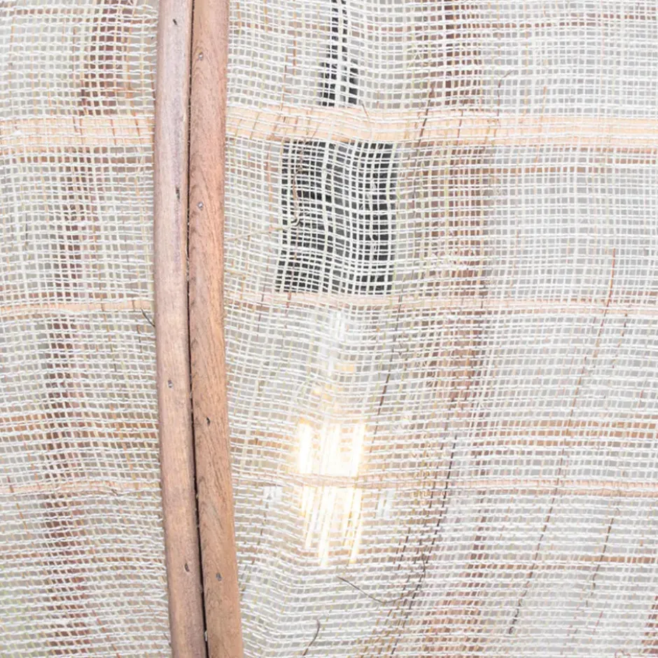 Qazqa hanglamp pascal bruin e27
