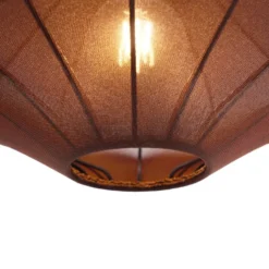 Qazqa hanglamp plu bruin e27