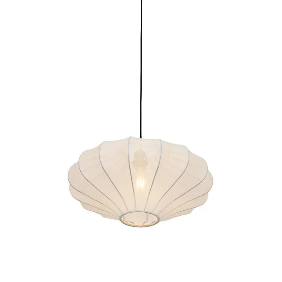 Qazqa hanglamp plu wit e27