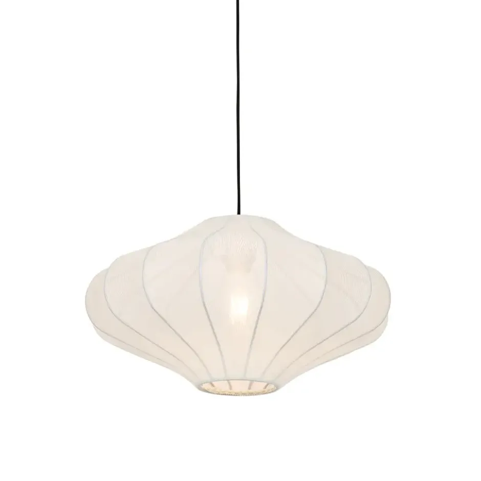 Qazqa hanglamp plu wit e27