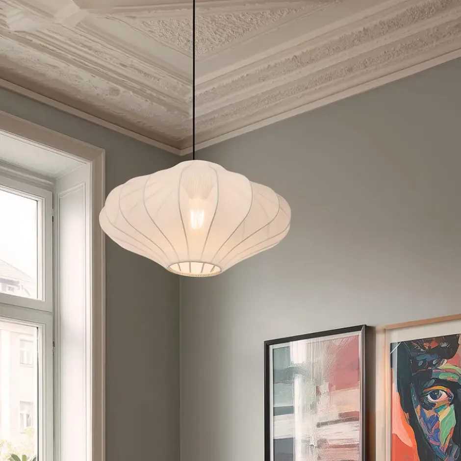 Qazqa hanglamp plu wit e27