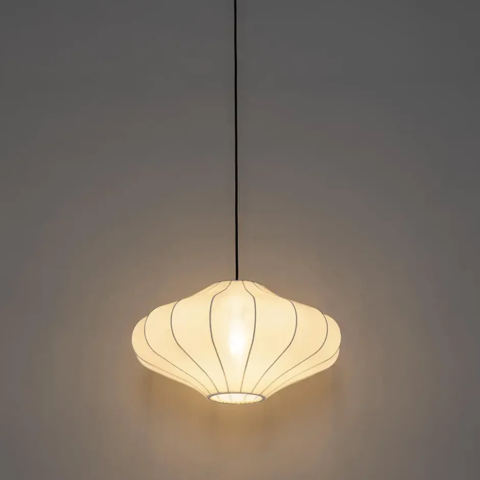 Qazqa hanglamp plu wit e27