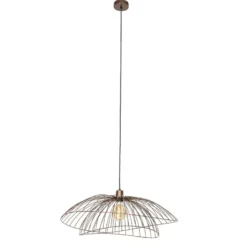 Qazqa hanglamp pua bronskleurig e27