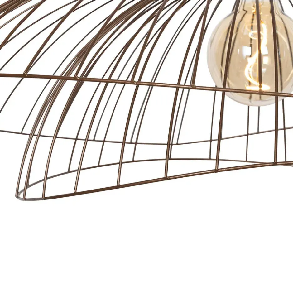 Qazqa hanglamp pua bronskleurig e27