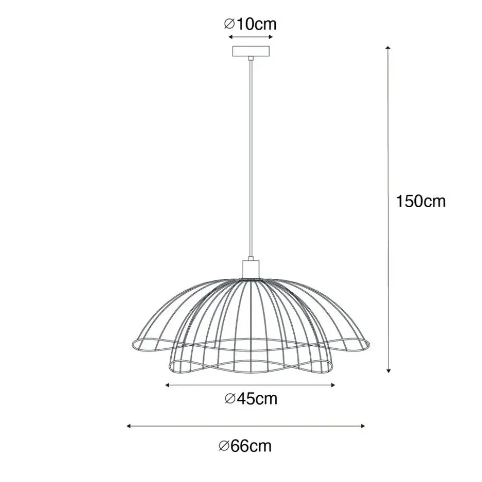 Qazqa hanglamp pua bronskleurig e27