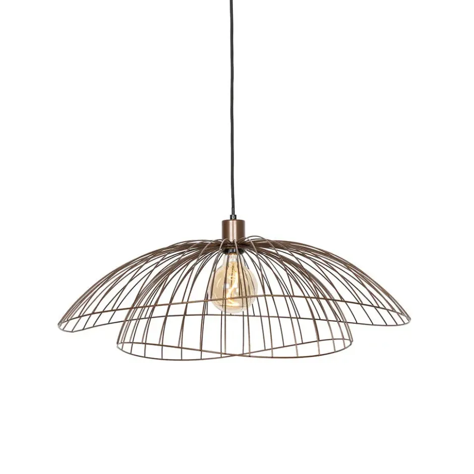 Qazqa hanglamp pua bronskleurig e27