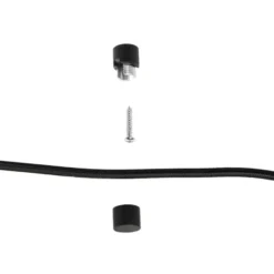 Qazqa hanglamp qara beige e27