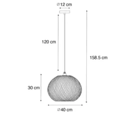 Qazqa hanglamp rafael beige e27
