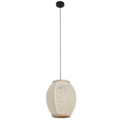 Qazqa hanglamp rob wit e27