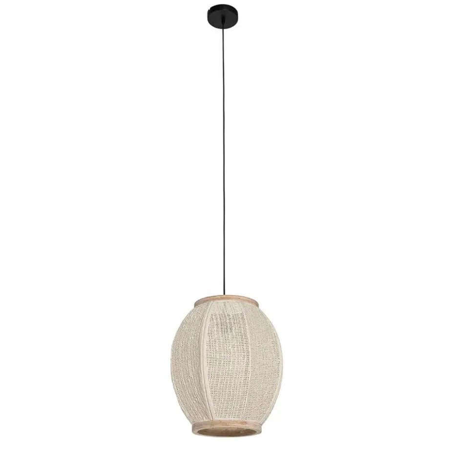 Qazqa hanglamp rob wit e27