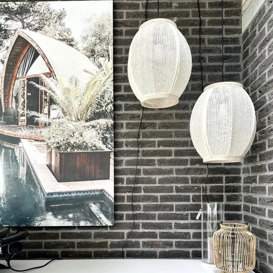 Qazqa hanglamp rob wit e27