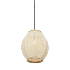 Qazqa hanglamp rob wit e27
