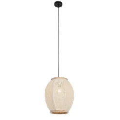 Qazqa hanglamp rob wit e27