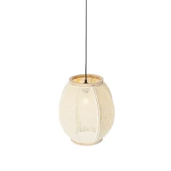 Qazqa hanglamp rob wit e27