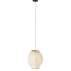 Qazqa hanglamp rob wit e27