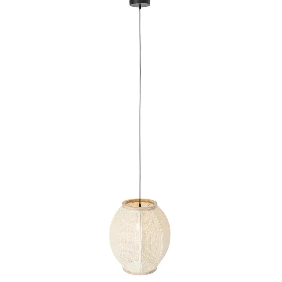 Qazqa hanglamp rob wit e27