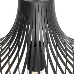 Qazqa hanglamp saffira zwart e27