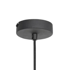 Qazqa hanglamp saffira zwart e27
