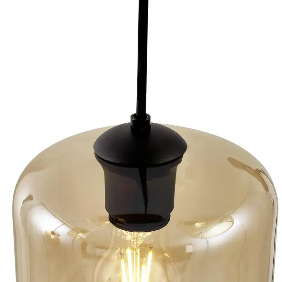 Qazqa hanglamp sheena zwart e27