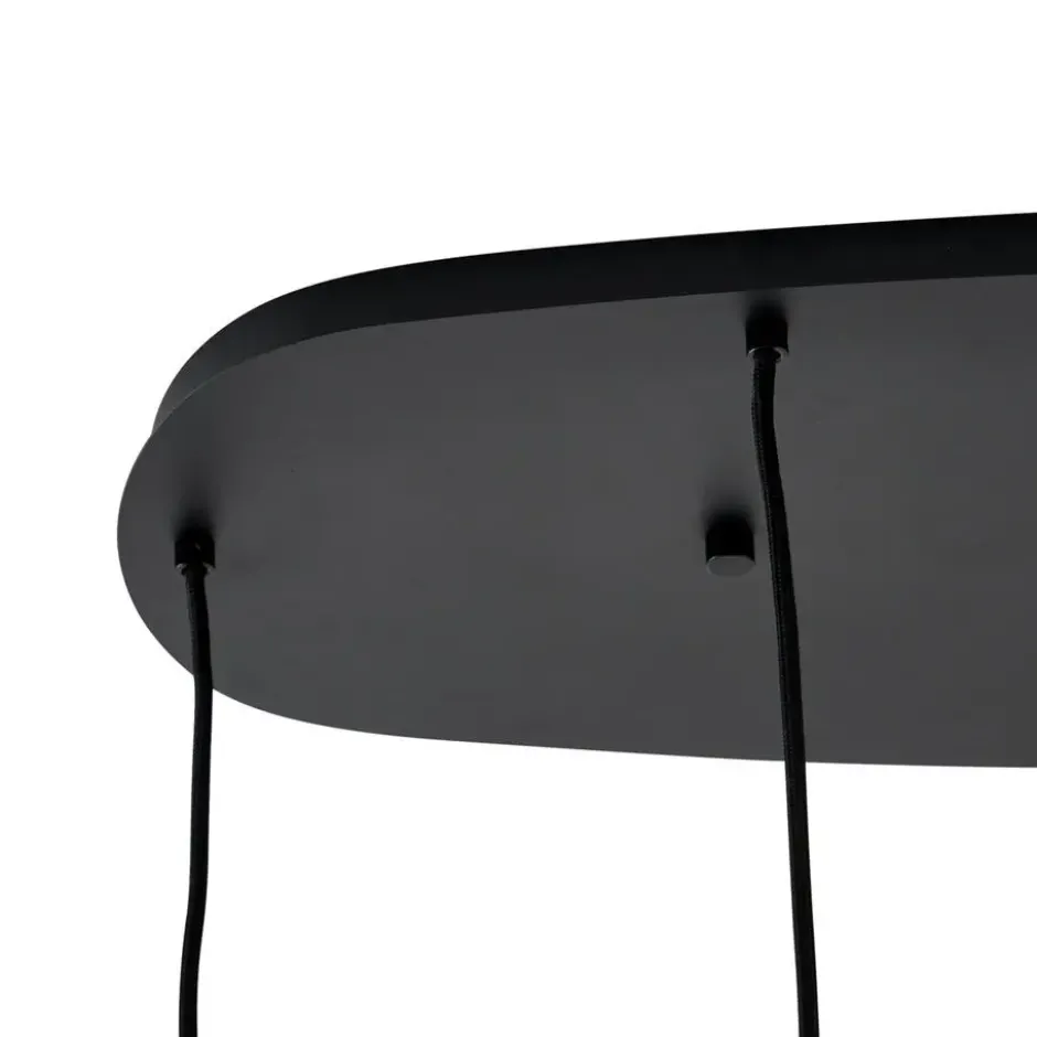 Qazqa hanglamp sheena zwart e27