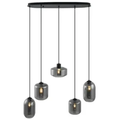 Qazqa hanglamp sheena zwart e27