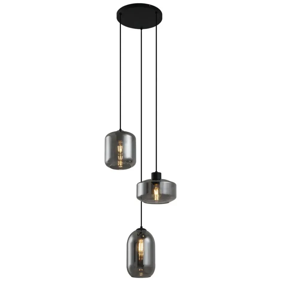 Qazqa hanglamp sheena zwart e27