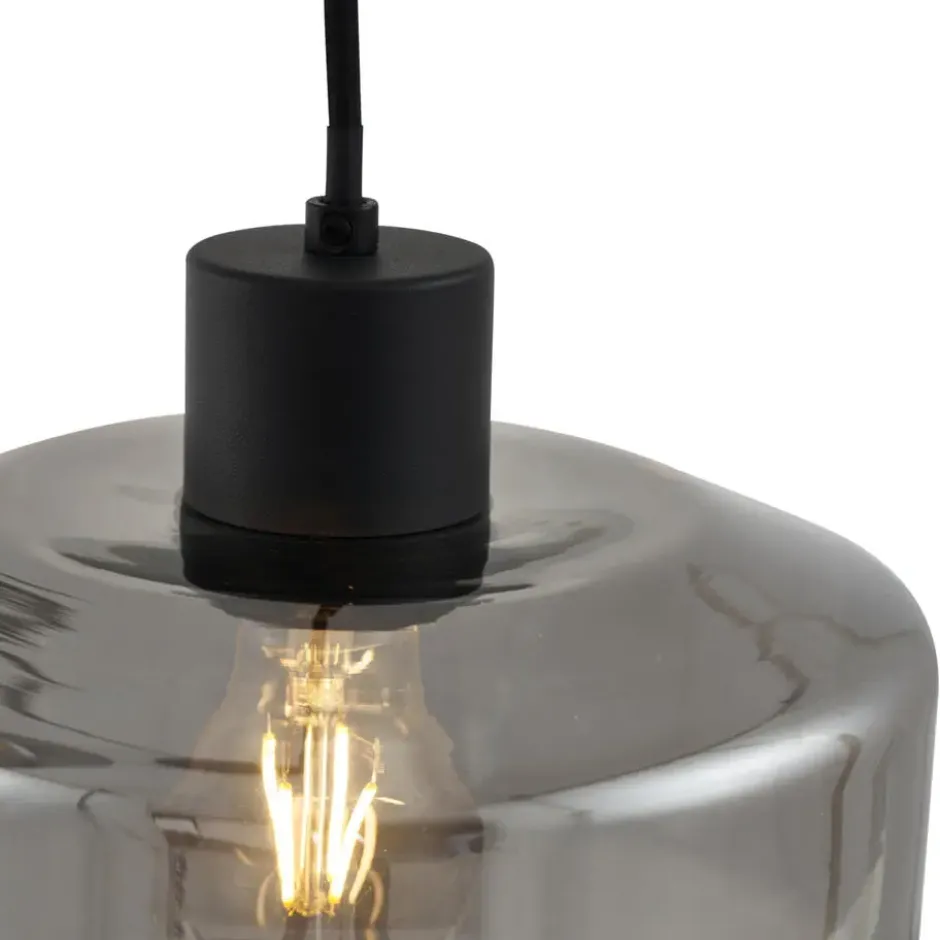 Qazqa hanglamp sheena zwart e27