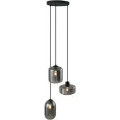 Qazqa hanglamp sheena zwart e27