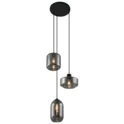 Qazqa hanglamp sheena zwart e27