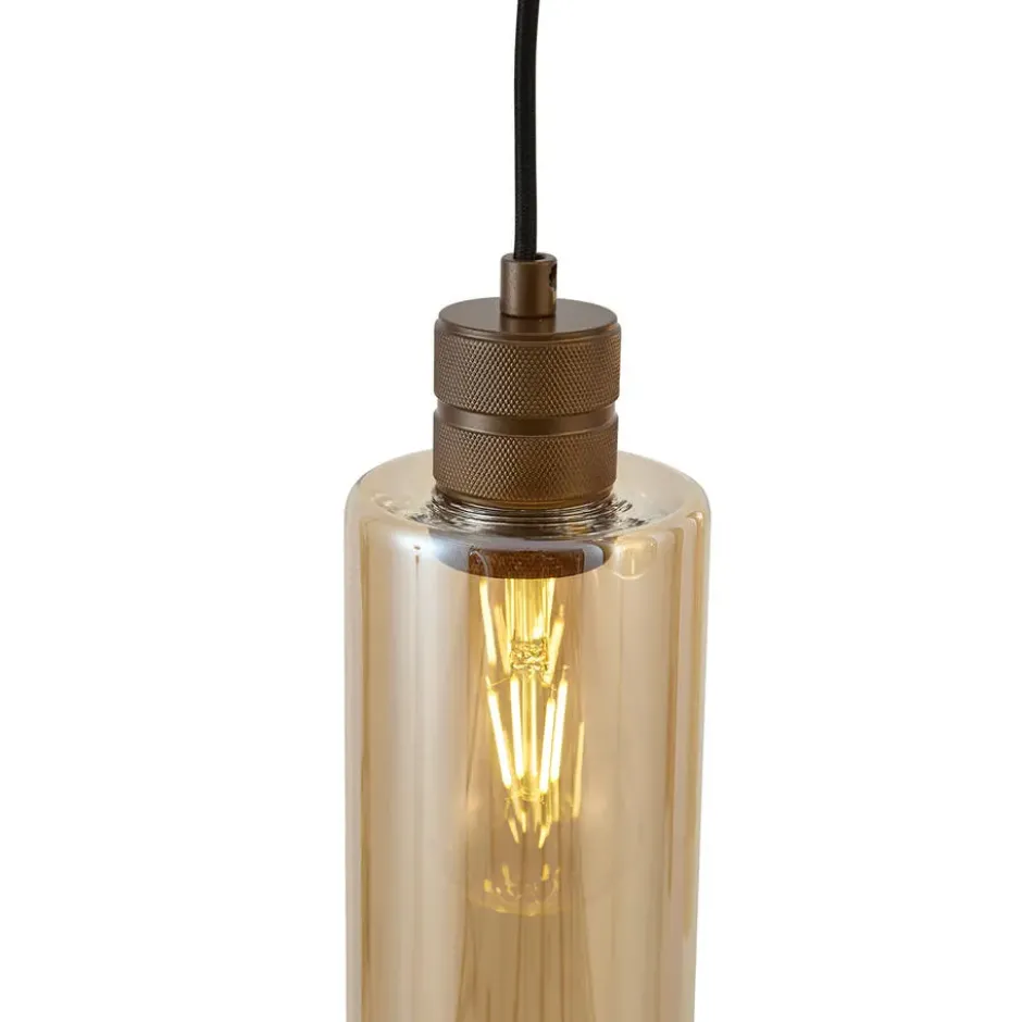 Qazqa hanglamp stavelot bronskleurig e27