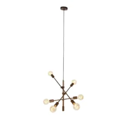 Qazqa hanglamp sydney bronskleurig e27