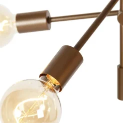 Qazqa hanglamp sydney bronskleurig e27