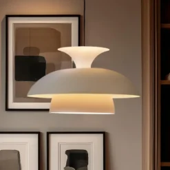 Qazqa hanglamp titus beige e27