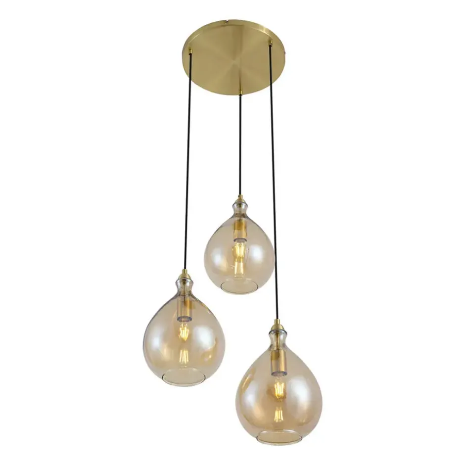 Qazqa hanglamp traditional goudkleurig e27