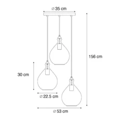 Qazqa hanglamp traditional goudkleurig e27