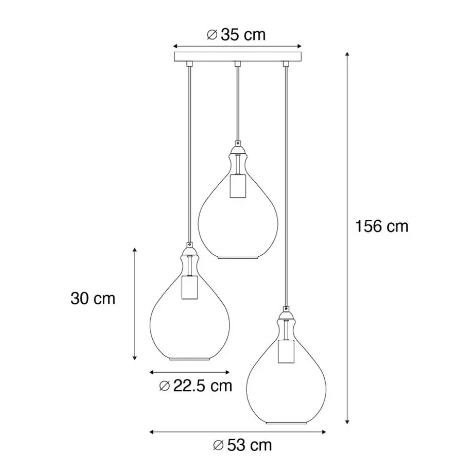 Qazqa hanglamp traditional goudkleurig e27