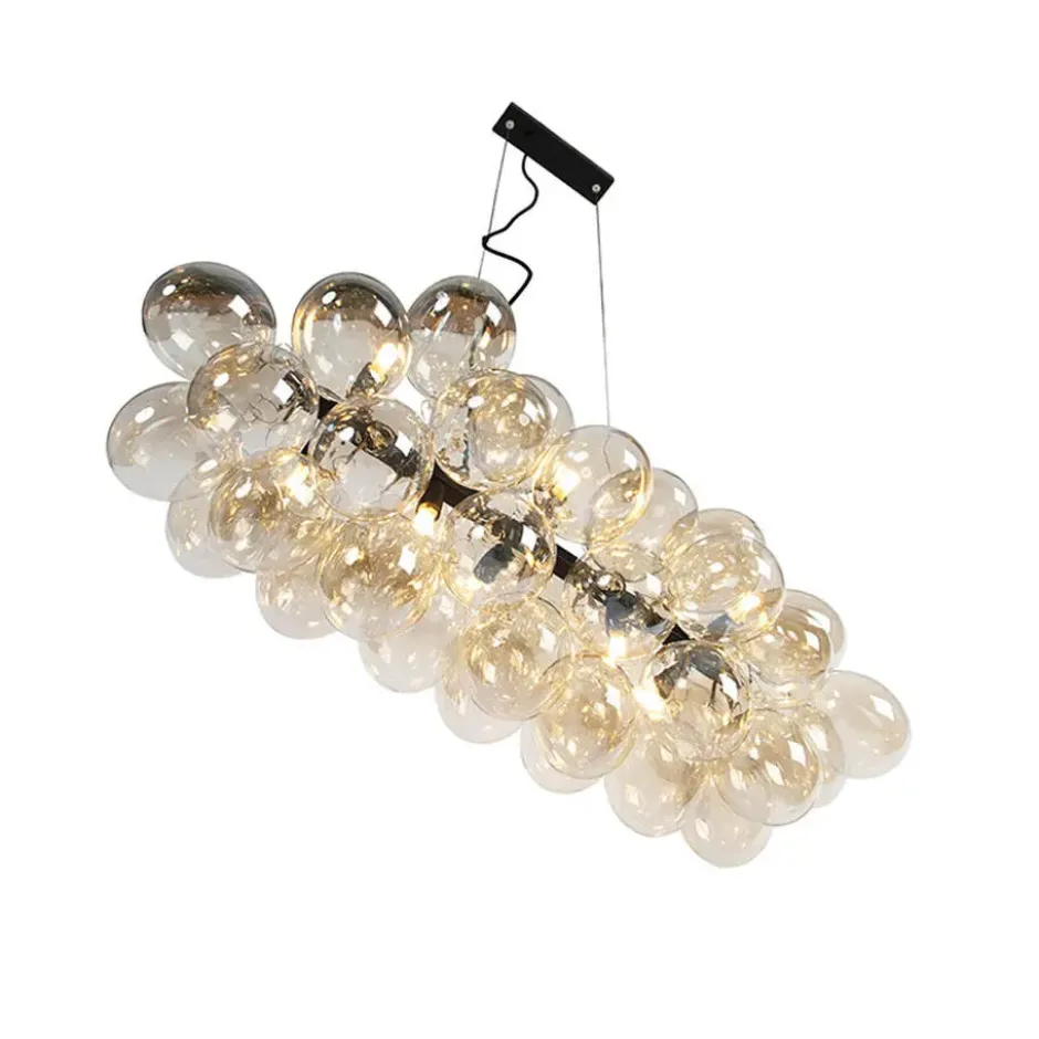 Qazqa hanglamp uvas goudkleurig g9