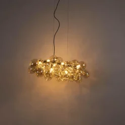 Qazqa hanglamp uvas goudkleurig g9