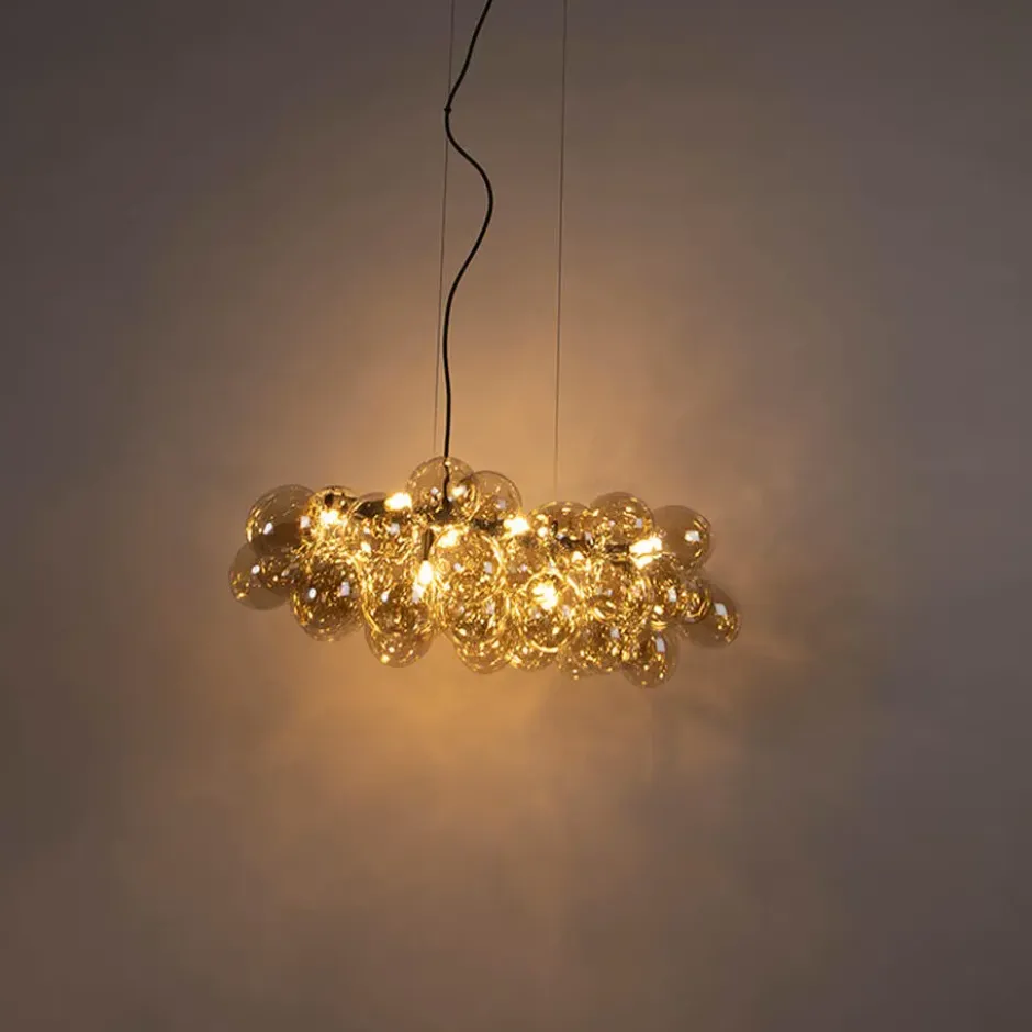 Qazqa hanglamp uvas goudkleurig g9