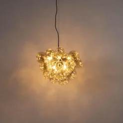 Qazqa hanglamp uvas goudkleurig g9