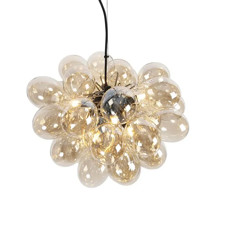 Qazqa hanglamp uvas goudkleurig g9