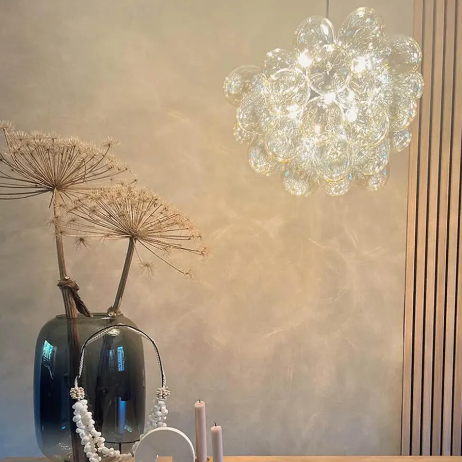 Qazqa hanglamp uvas goudkleurig g9