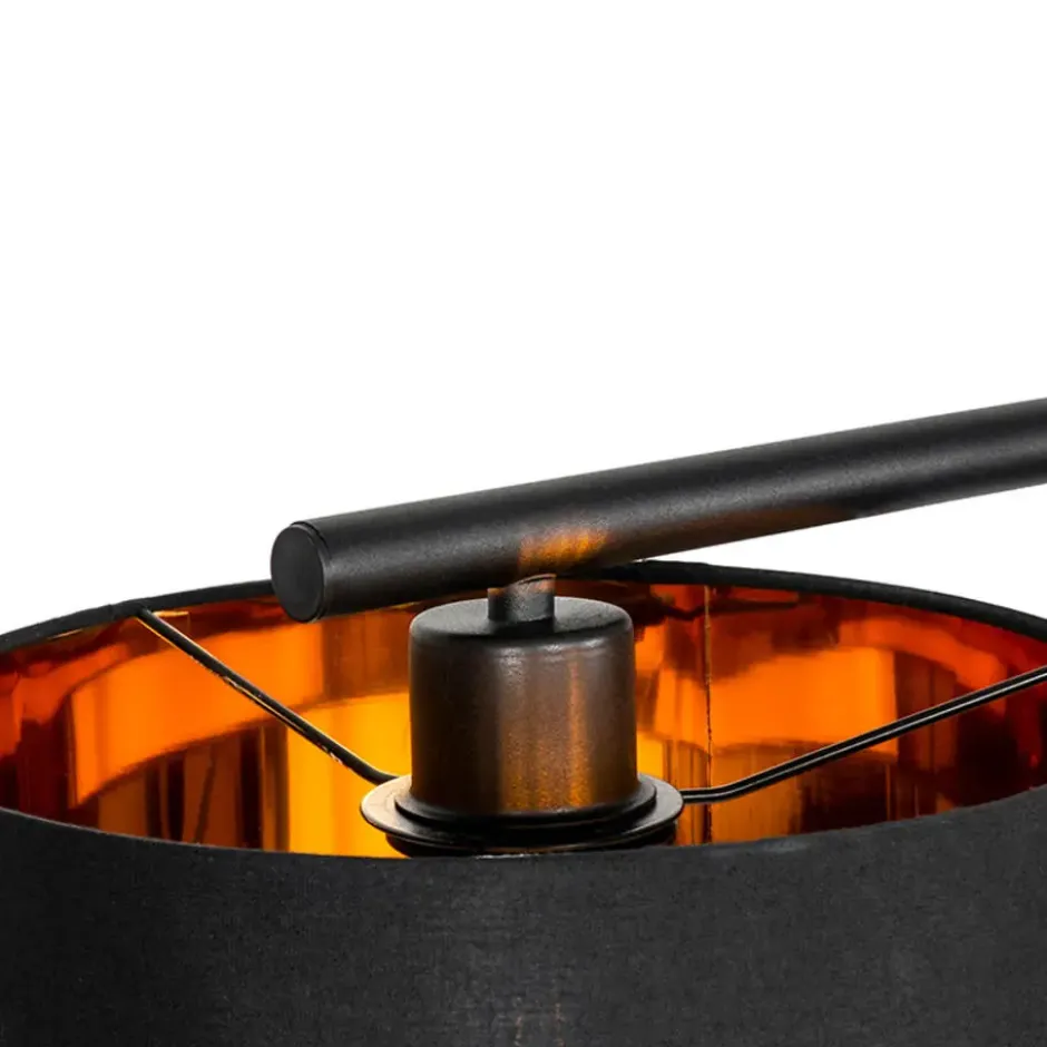 Qazqa hanglamp vt zwart e27