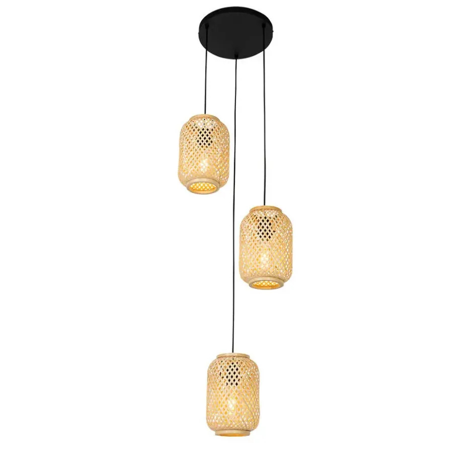 Qazqa hanglamp yvonne beige e27