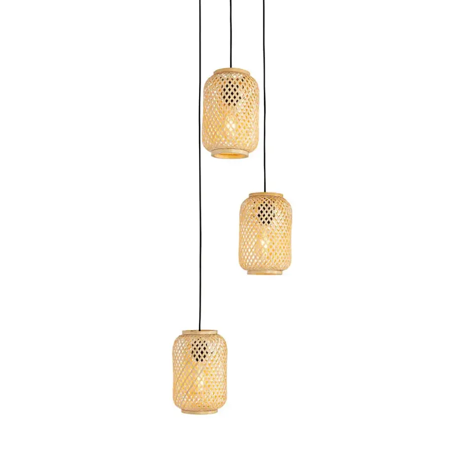 Qazqa hanglamp yvonne beige e27