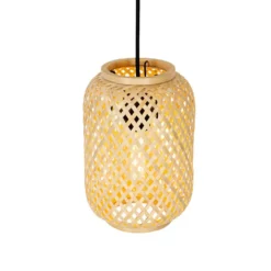 Qazqa hanglamp yvonne beige e27