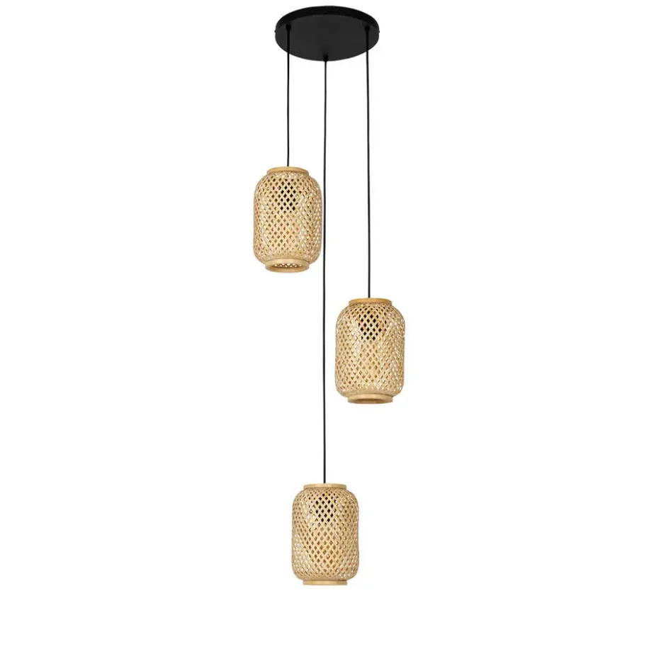 Qazqa hanglamp yvonne beige e27