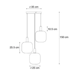 Qazqa hanglamp zuzanna goudkleurig e27