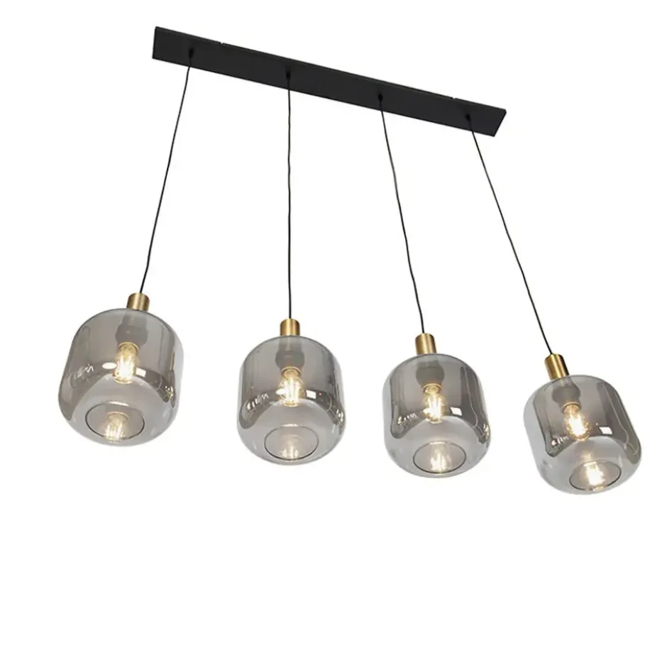 Qazqa hanglamp zuzanna grijs e27