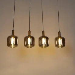 Qazqa hanglamp zuzanna grijs e27